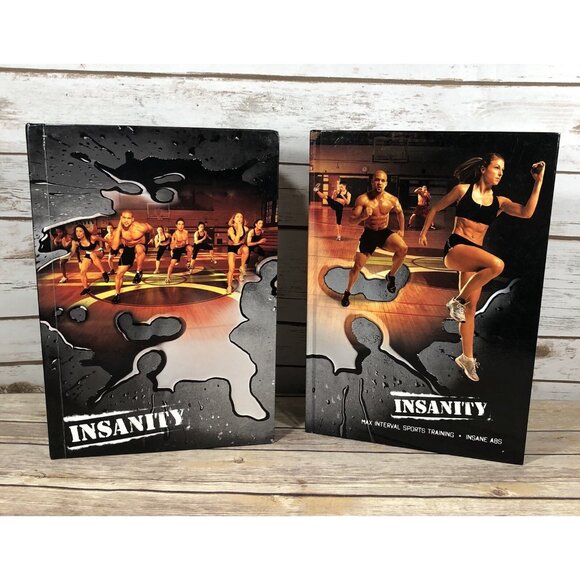 Insanity Total Body Workout Program Beach Body 10 Disc VD & Insane Abs DVD Lot - Picture 1 of 9